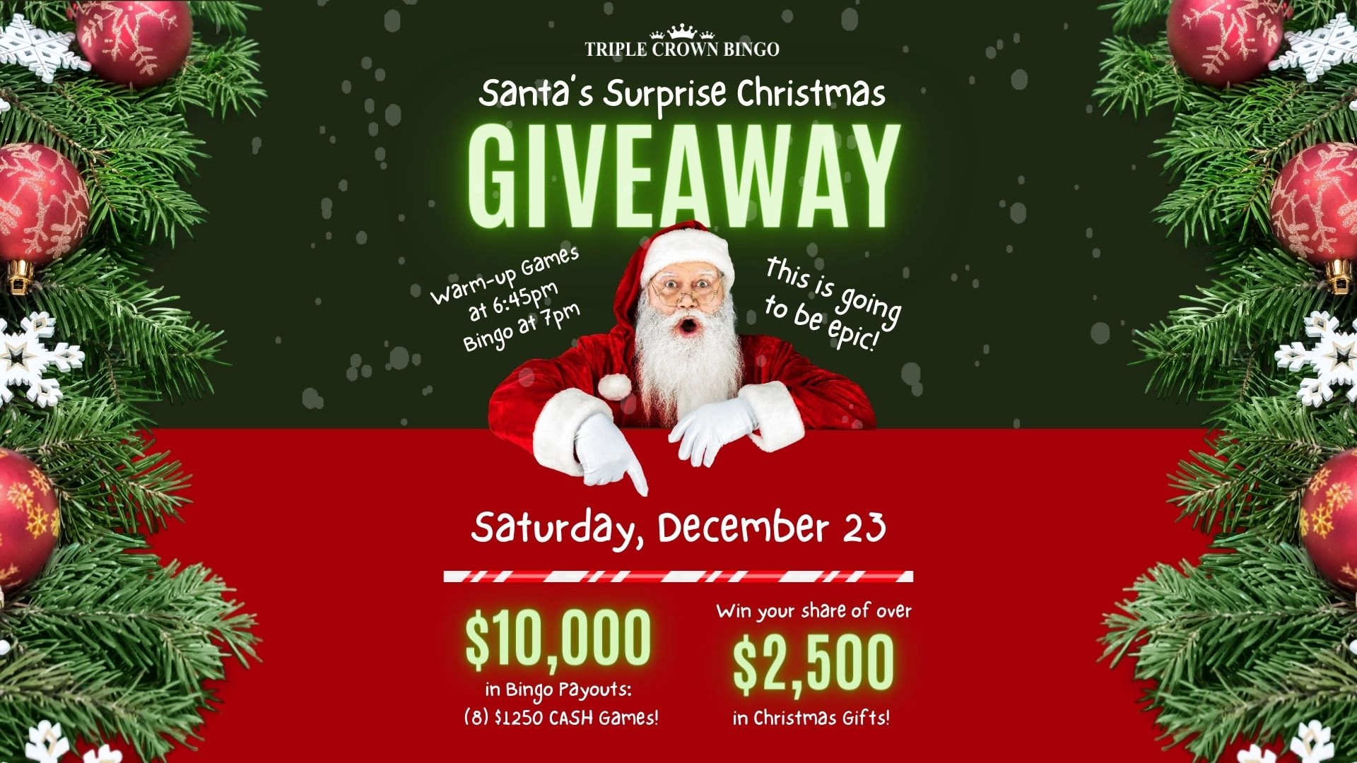 Jolly Holiday Bingo Events & Prizes